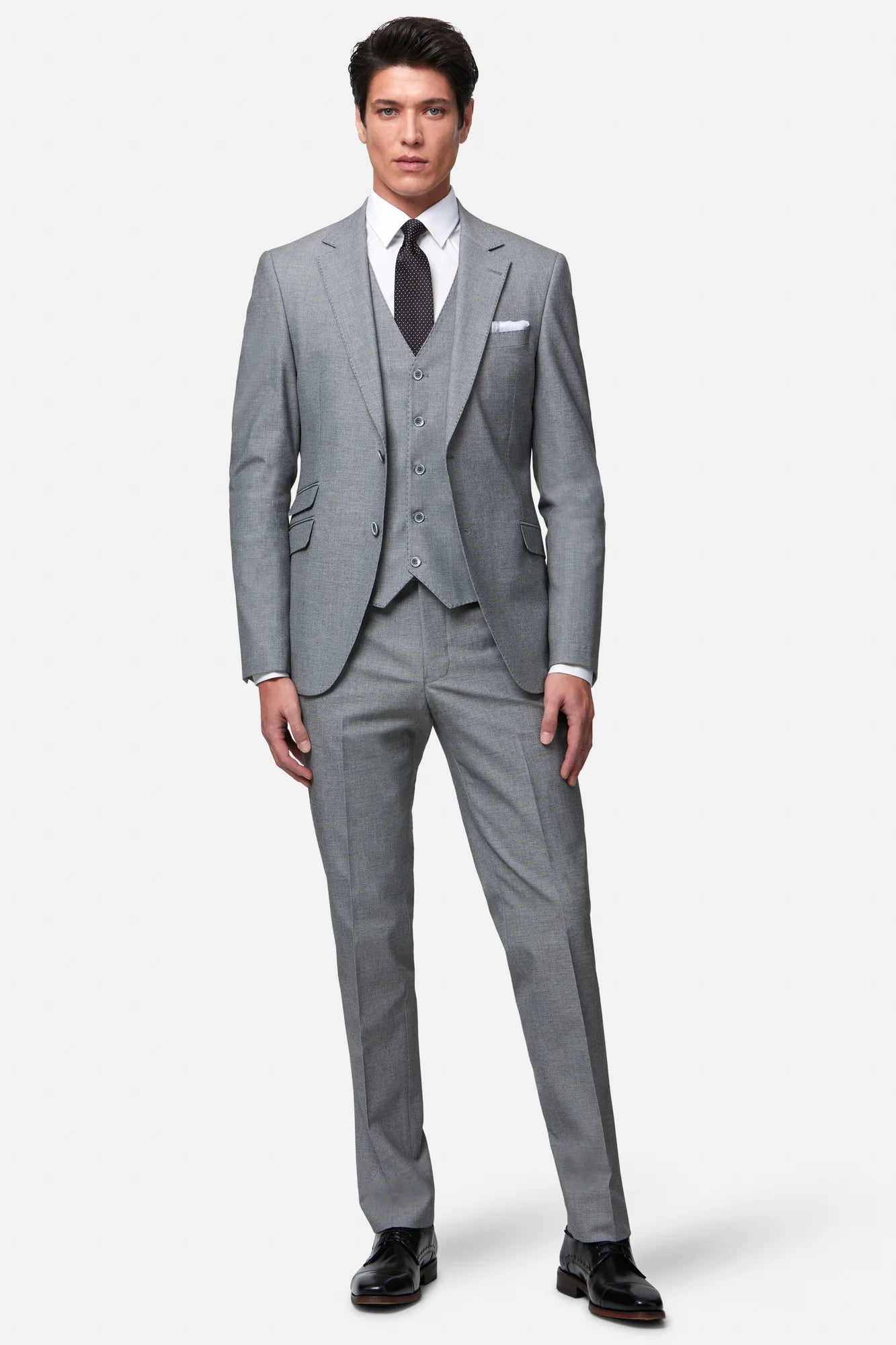 STANLEY - GREY WOOL BLEND 3 PIECE SUIT