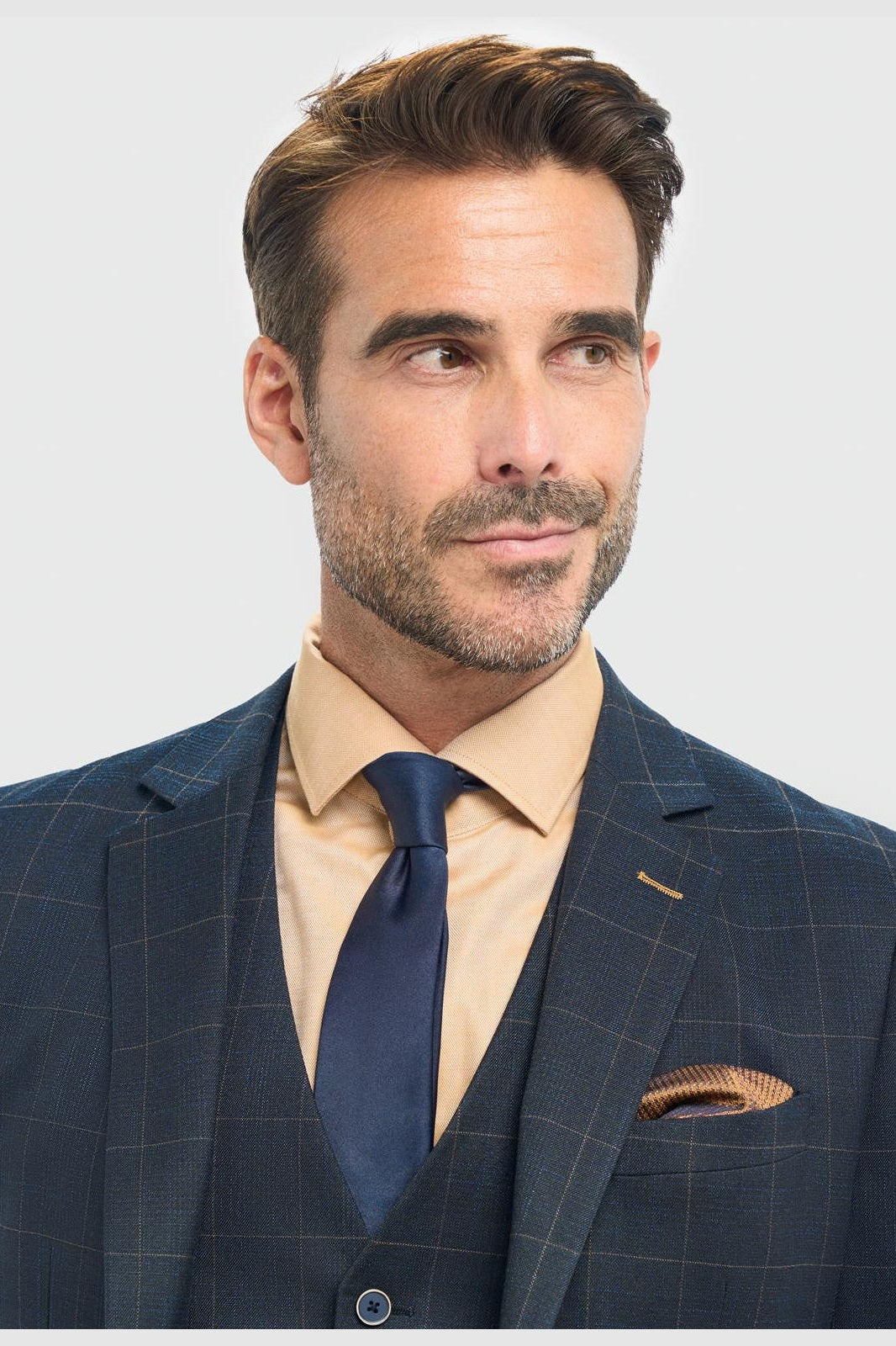 Cavani – Torino Windowpane Checked Blazer – Navy Blue CAVANI