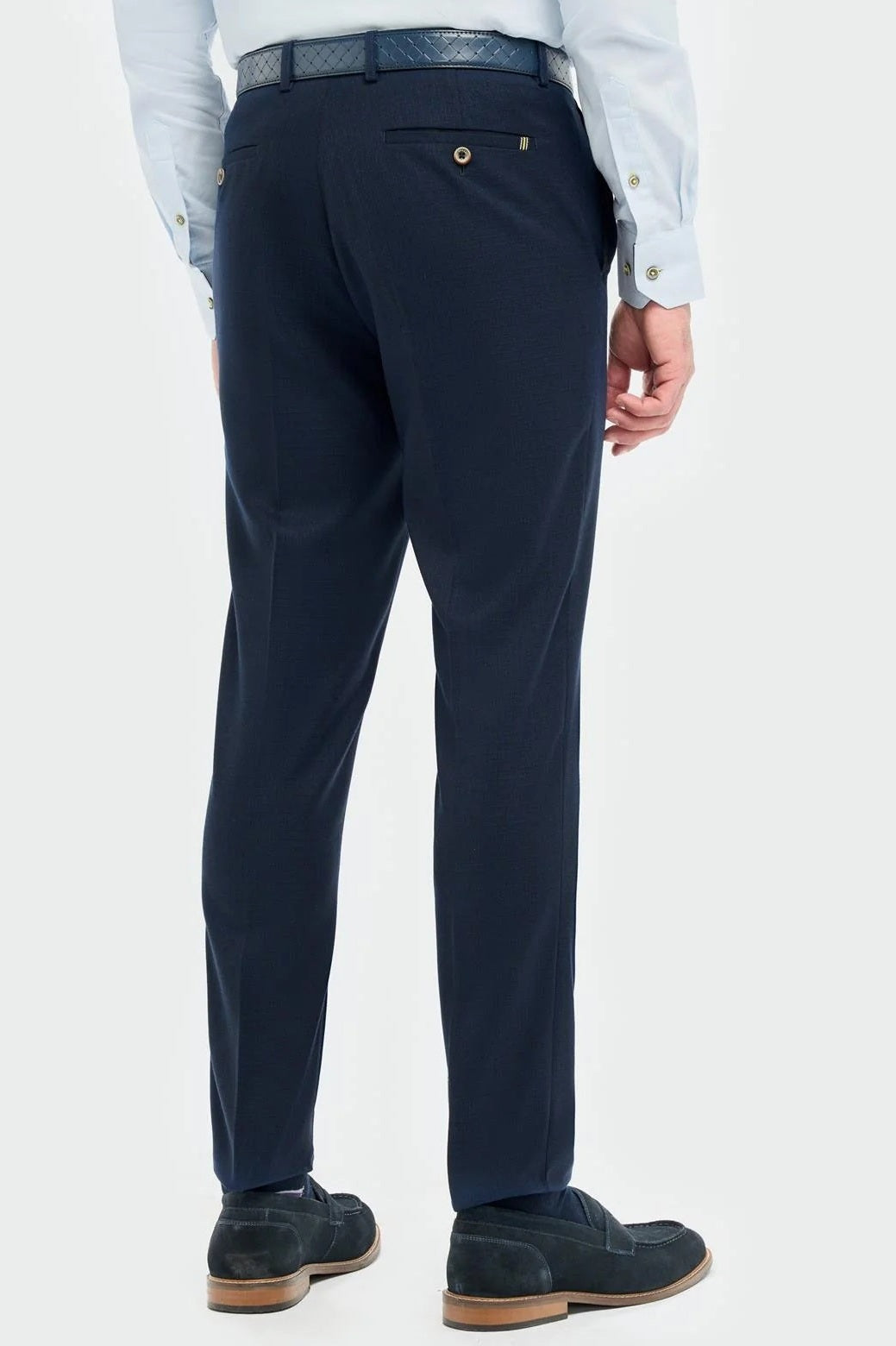 House of Cavani – Tropez Navy Blue Tapered Suit Trousers CAVANI