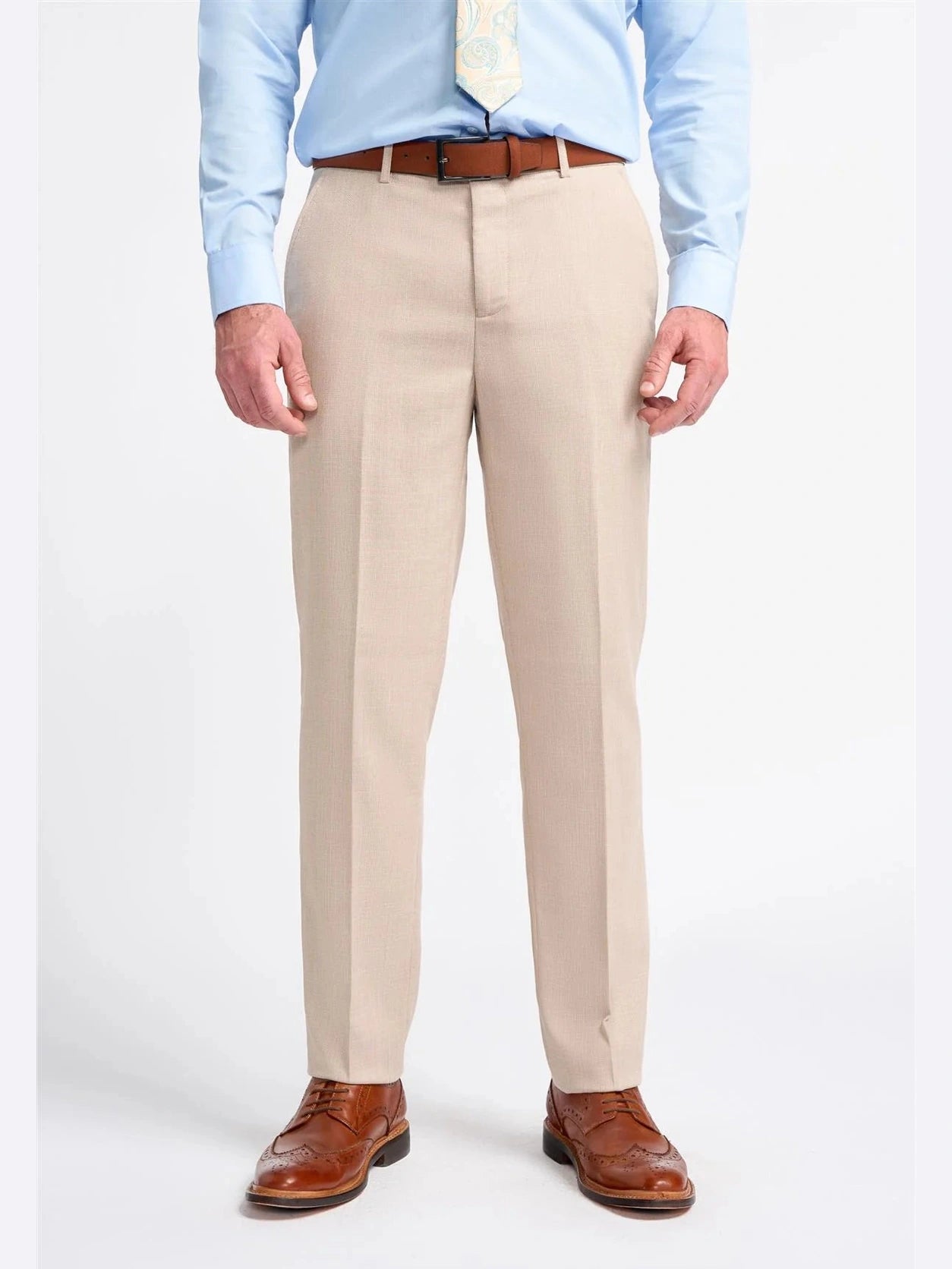 MIAMI – TAILORED FIT LINEN BLEND STONE 3 PIECE SUIT CAVANI