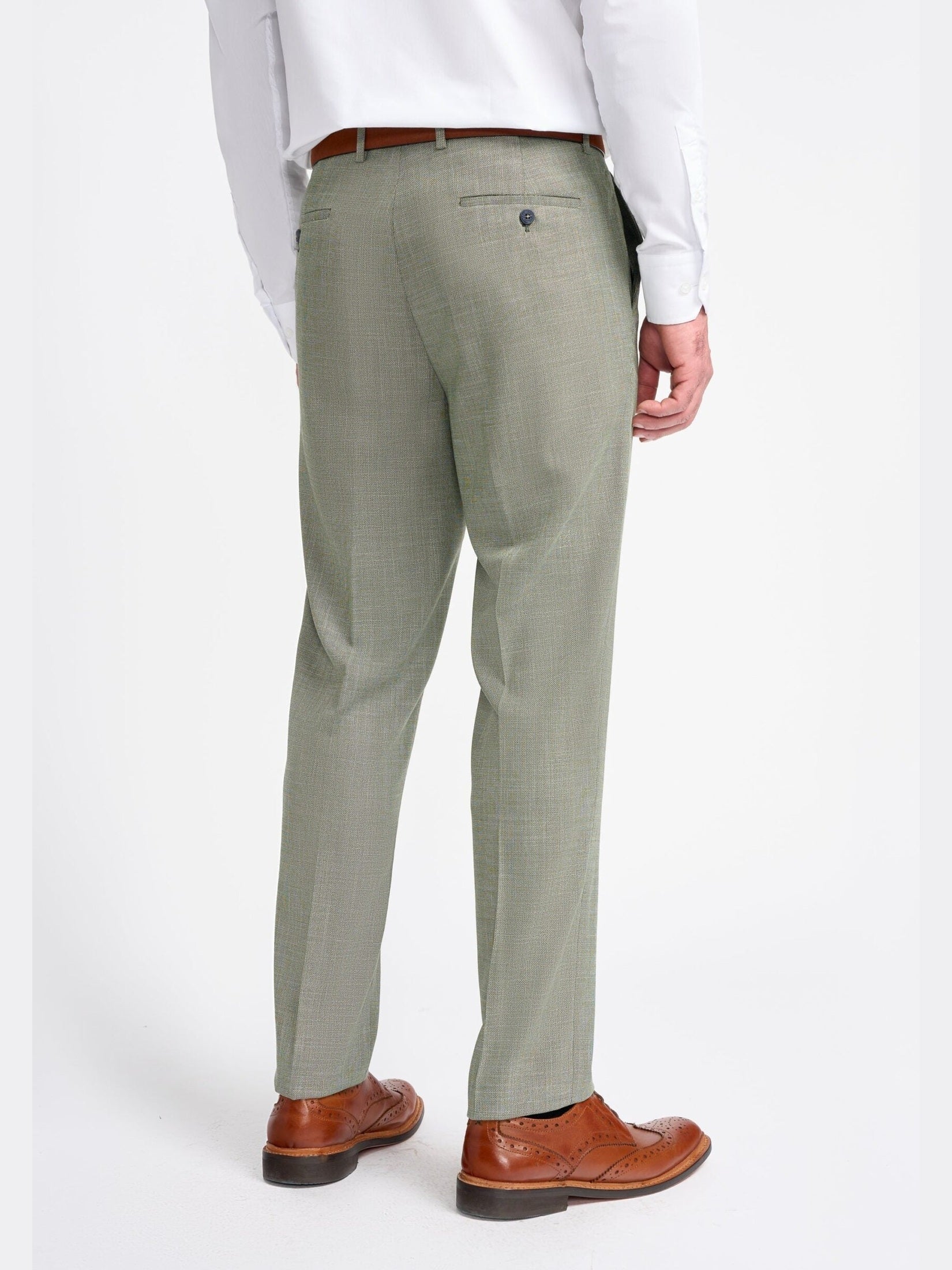 MIAMI – TAILORED FIT LINEN BLEND SAGE GREEN 3 PIECE SUIT CAVANI