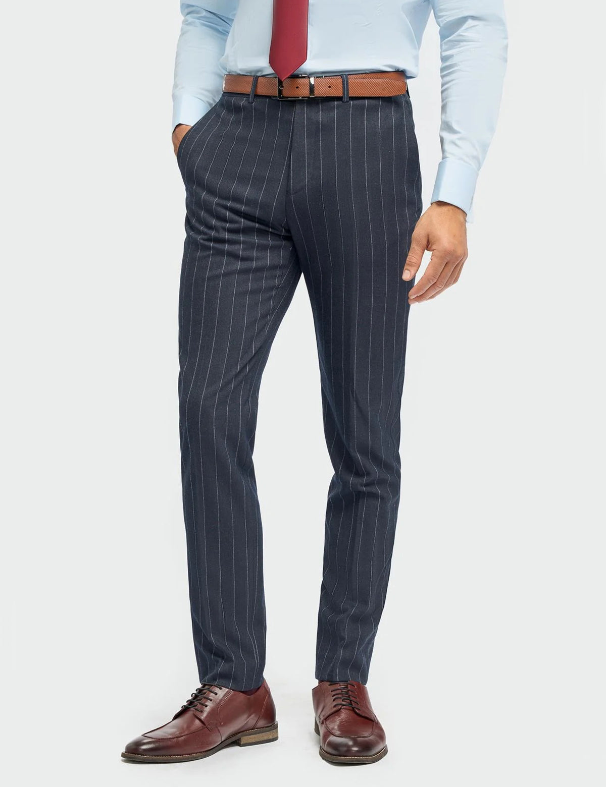 CAVANI INVINCIBLE – NAVY PINSTRIPE SUIT TROUSERS CAVANI
