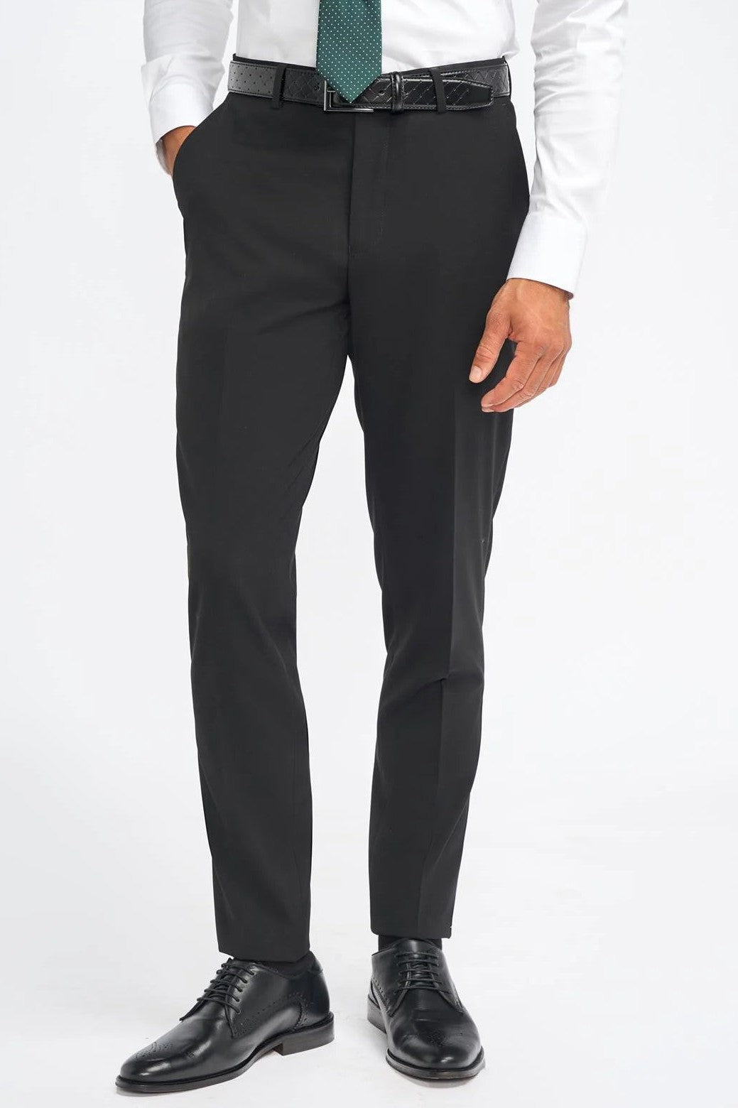 MALIBU – PLAIN BLACK TAILORED SUIT TROUSER CAVANI