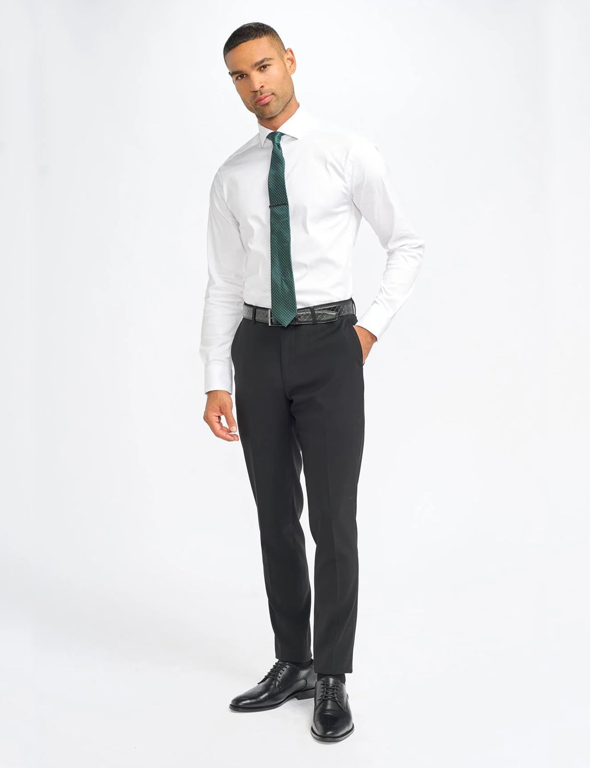 MALIBU – PLAIN BLACK TAILORED SUIT TROUSER CAVANI