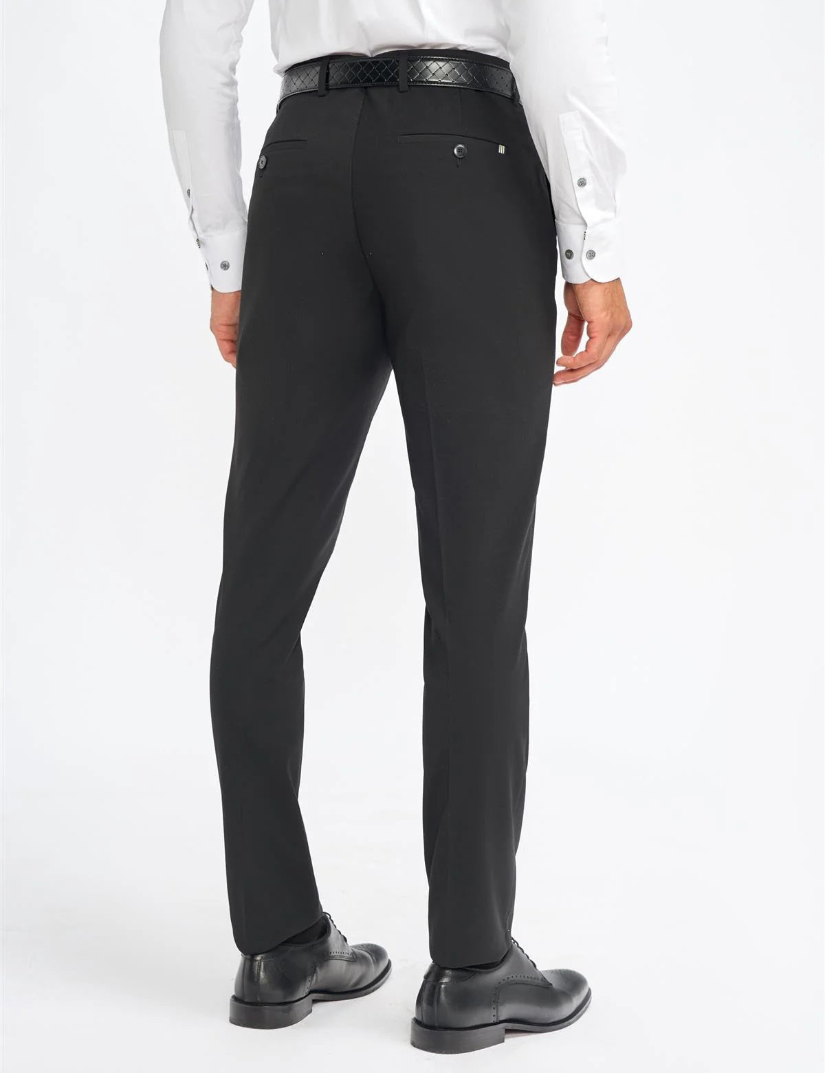 MALIBU – PLAIN BLACK TAILORED SUIT TROUSER CAVANI