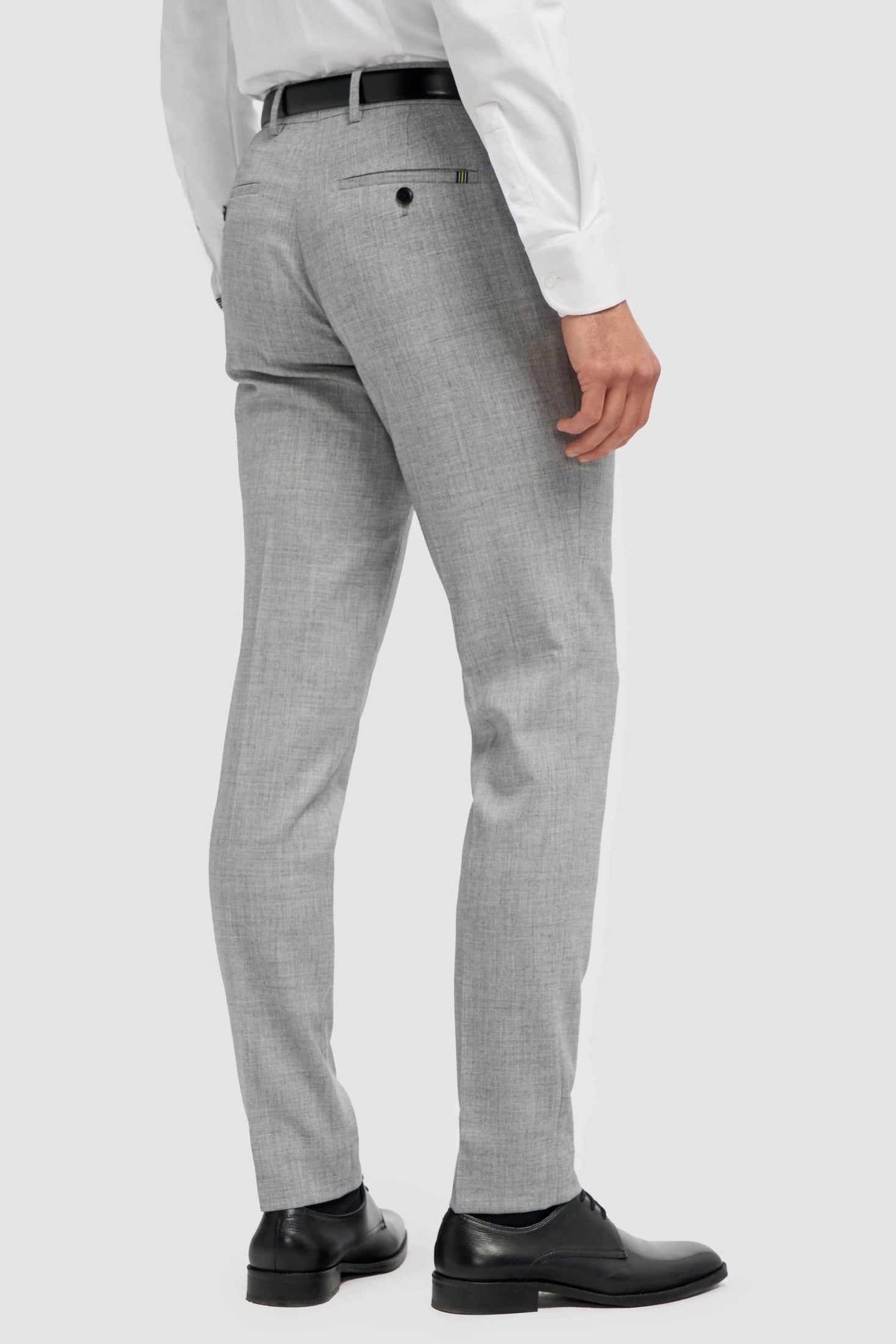 Cavani – Malibu Grey Sharkskin Tapered Trousers