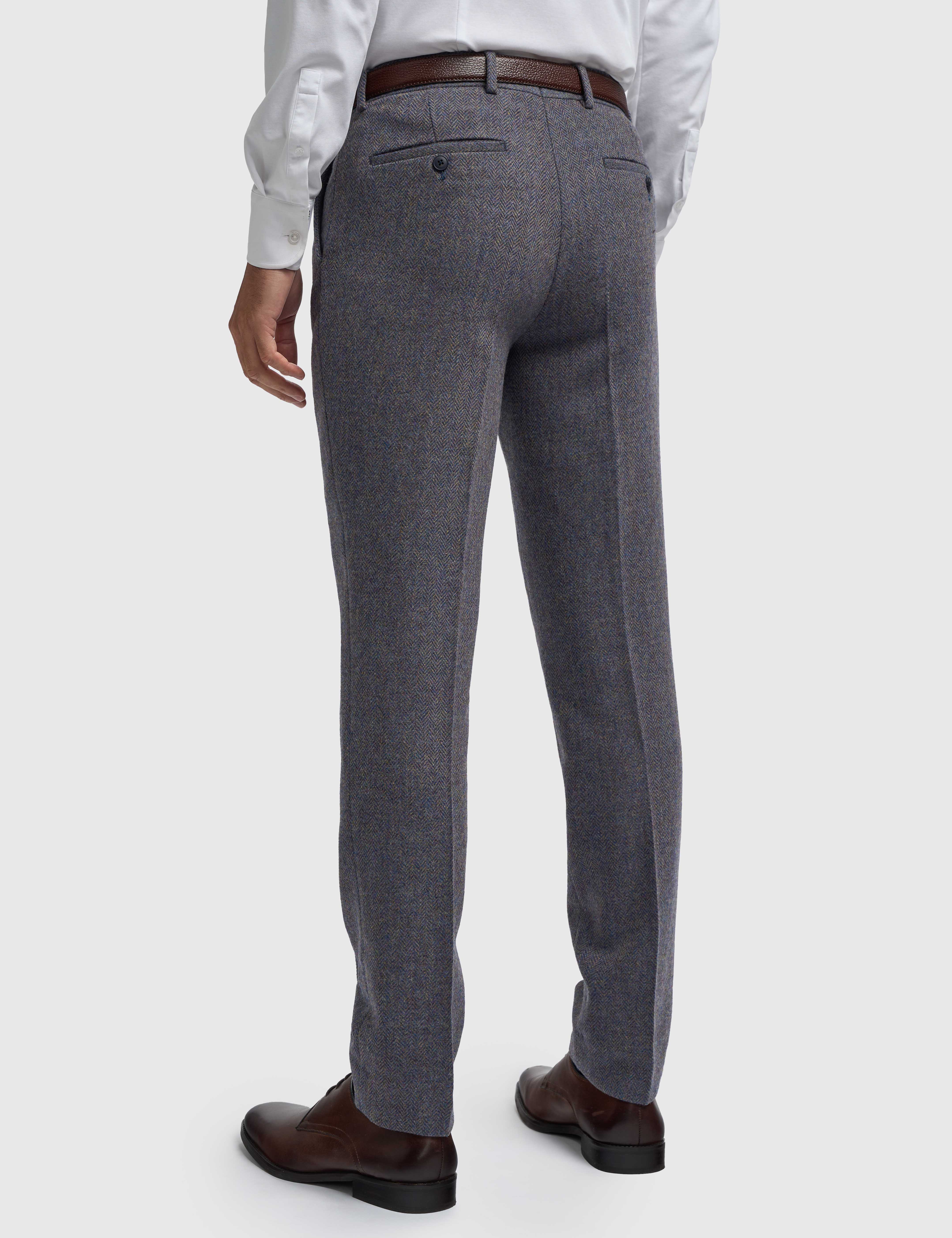 CAVANI – Thomas Suit trousers in Savoy Grey Herringbone