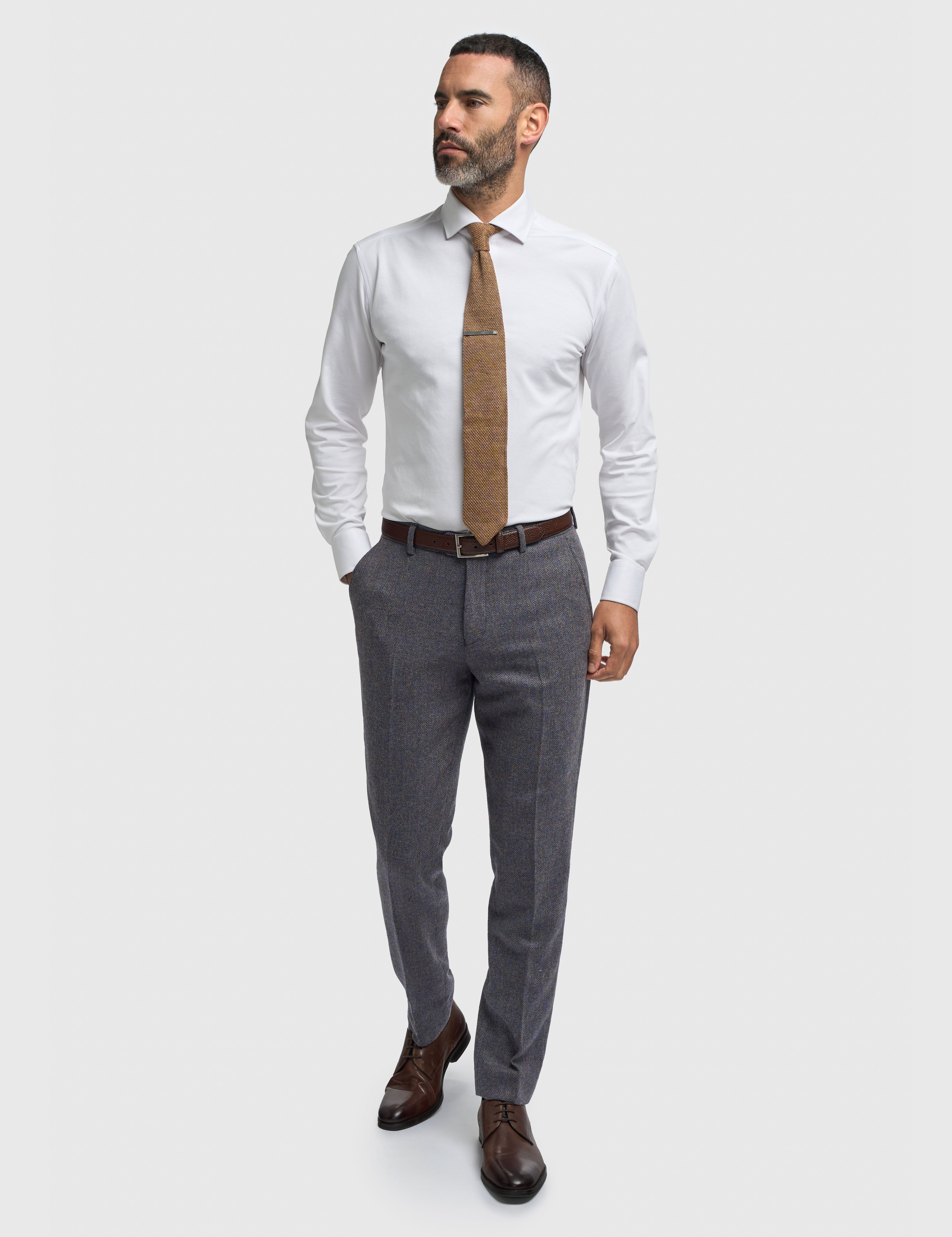 CAVANI – Thomas Suit trousers in Savoy Grey Herringbone