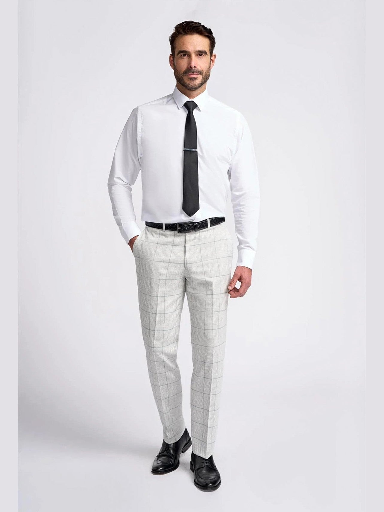 RADHIKA MENS SLIM FIT WHITE THREE PIECE SUIT CAVANI