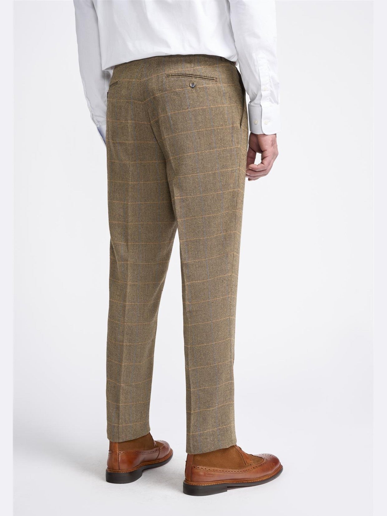 MENS ALBERT BROWN TWEED THREE PIECE SUIT CAVANI