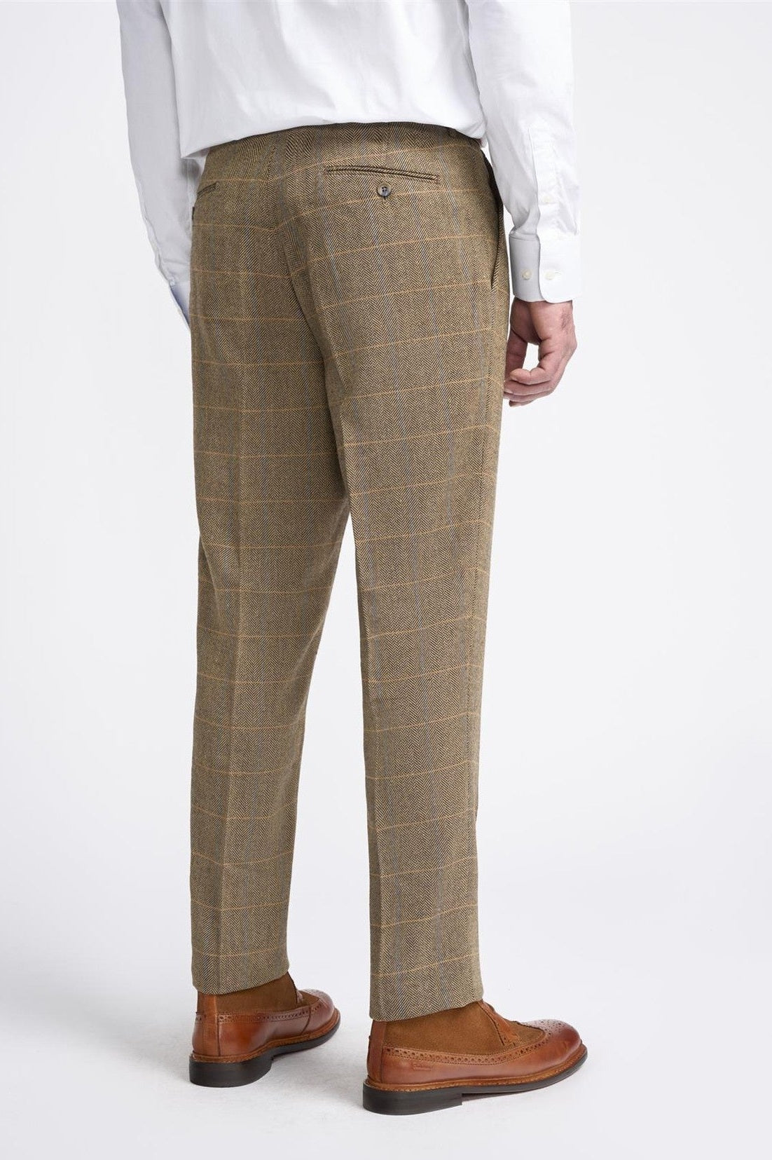 MENS ALBERT BROWN TWEED THREE PIECE SUIT CAVANI