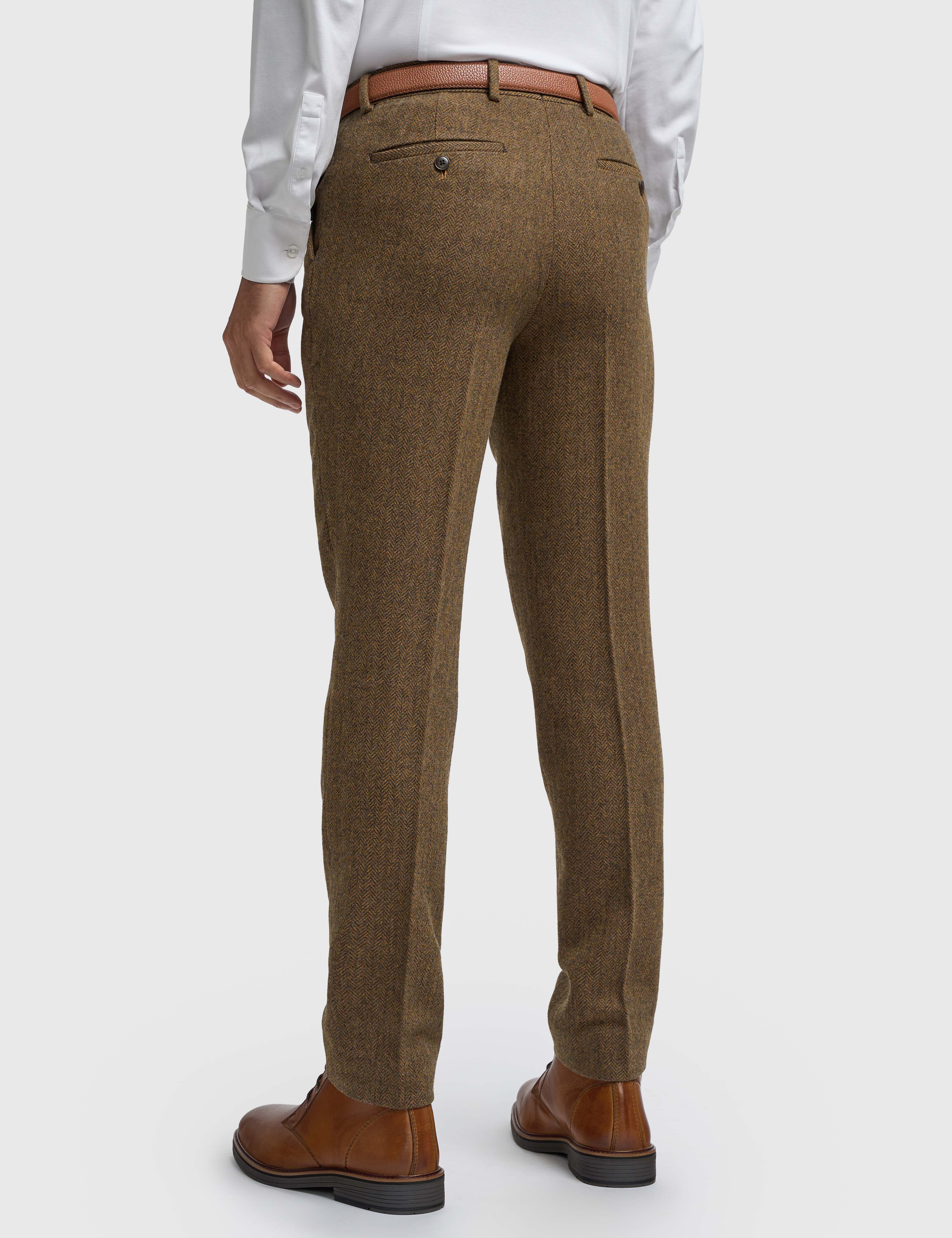 CAVANI – Thomas Brown Herringbone Suit Trouser