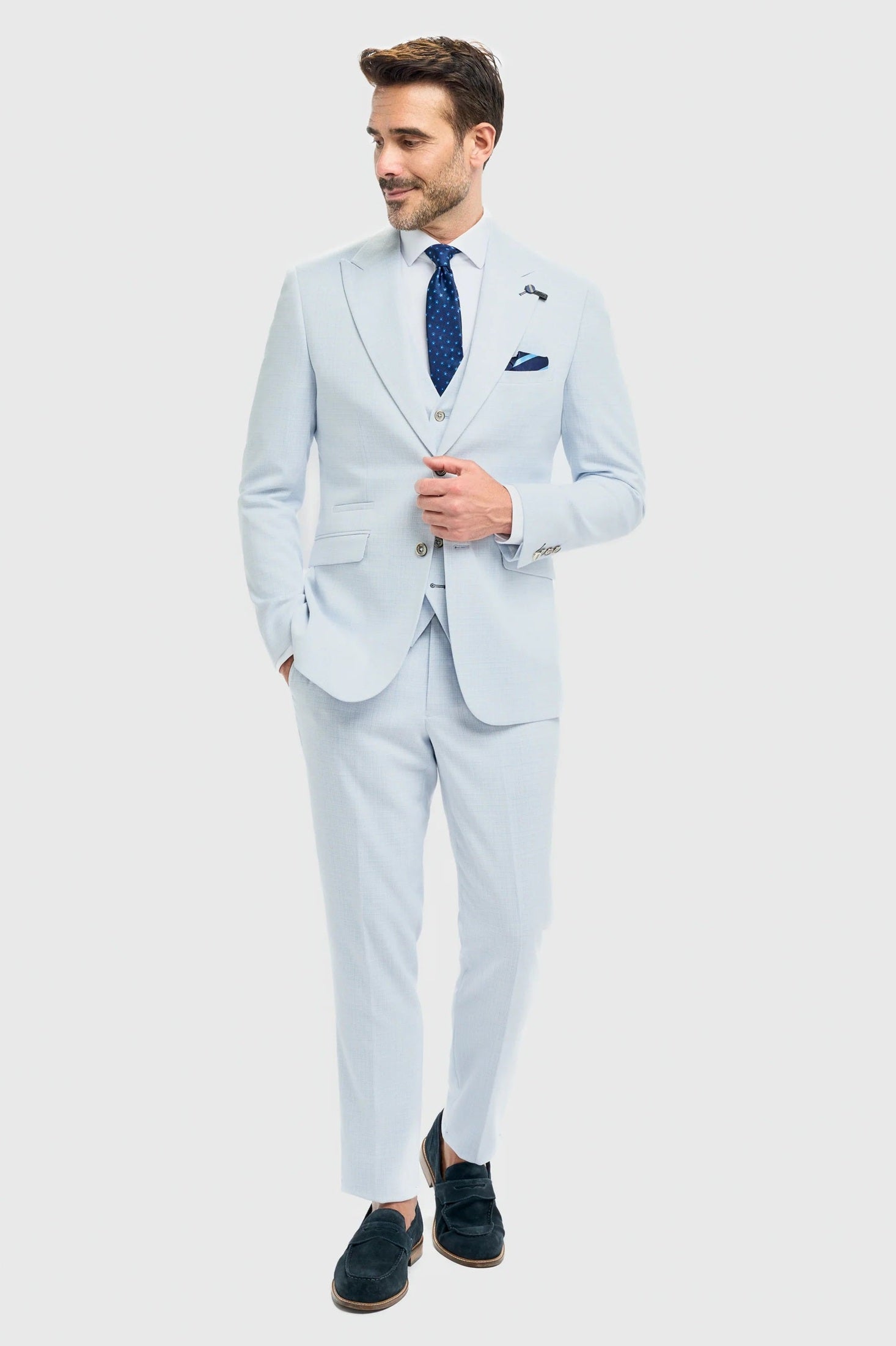 House of Cavani – Tropez Sky Blue Blazer Tailored Fit CAVANI