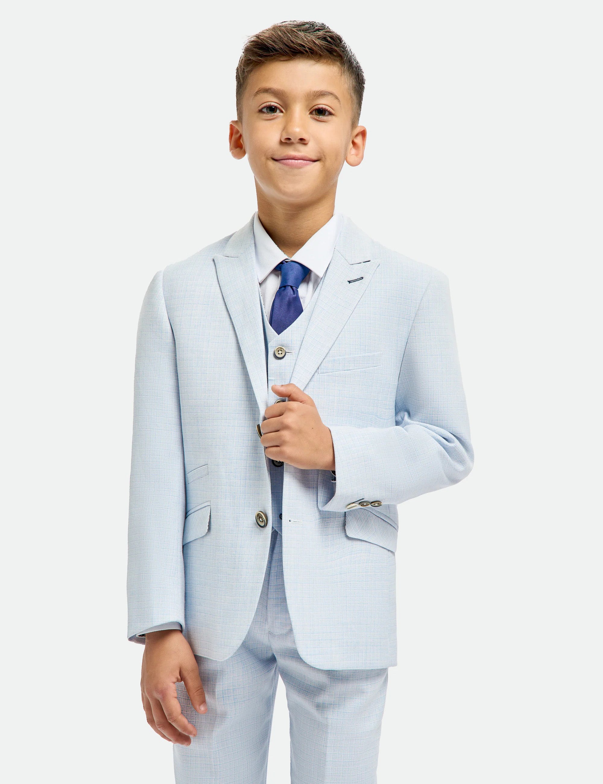 Cavani – Tropez Boys Sky Blue 3 Piece Suit Tailored CAVANI