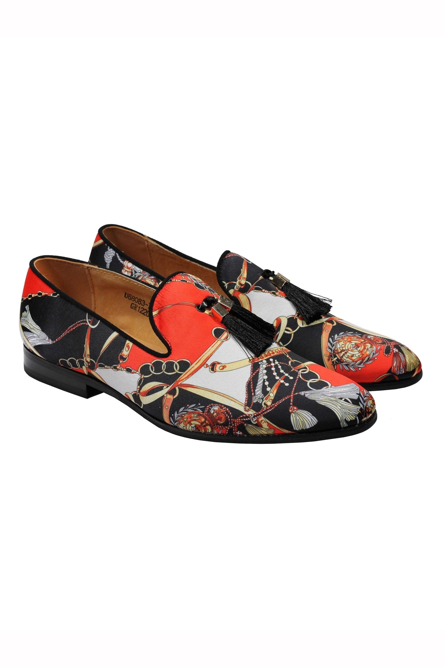 MEN’S BROCADE TASSEL SLIPPERS RETRO WEDDING PARTY SLIP ON LOAFERS SHOES