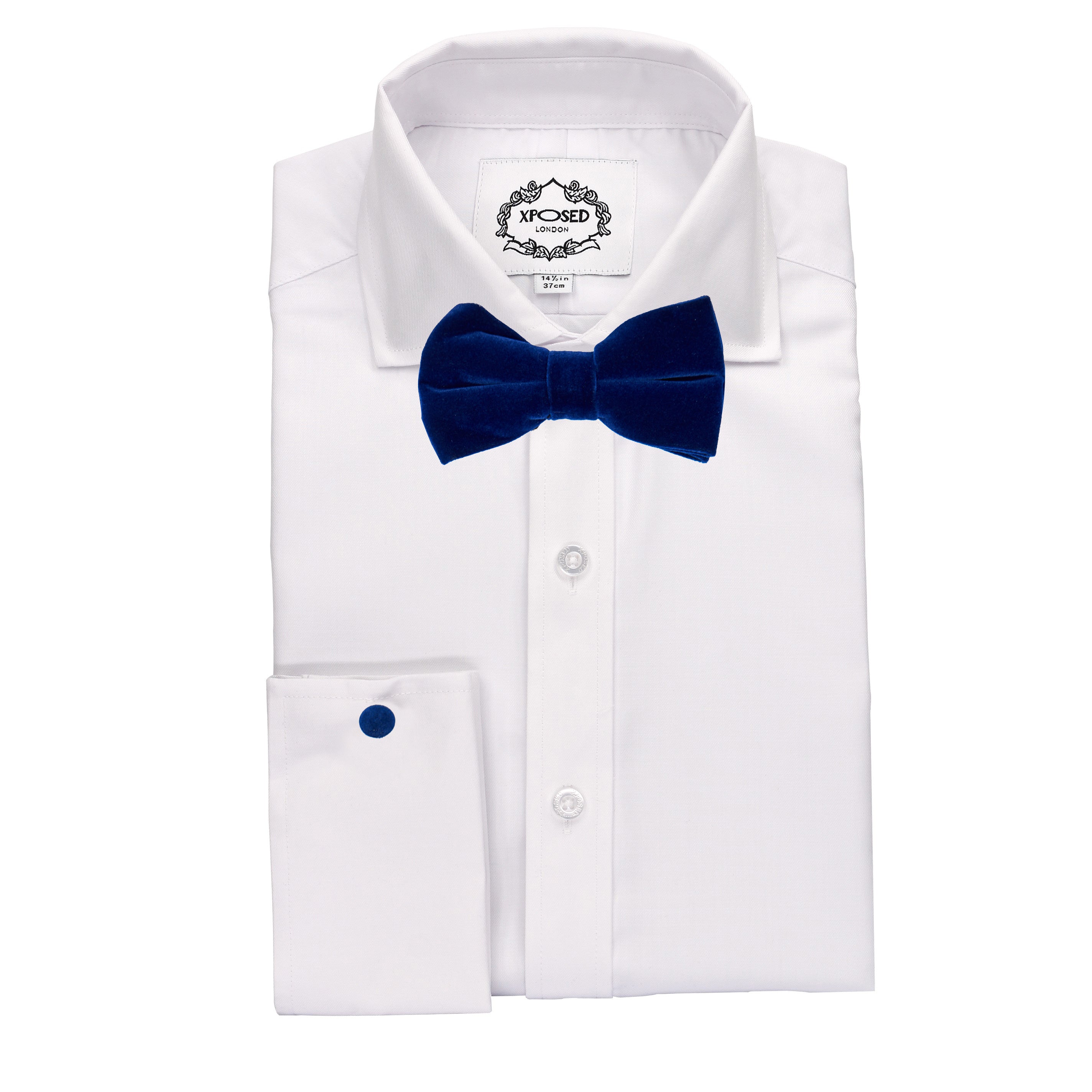 NAVY VELVET BOW TIE SET