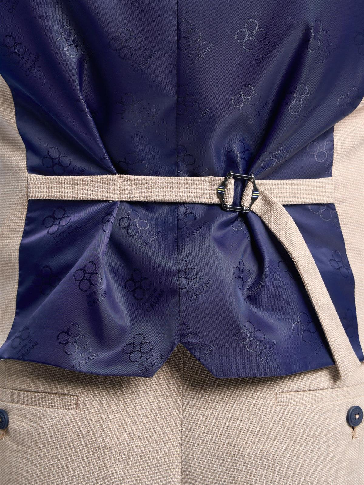 MIAMI – STONE LINEN BLEND TAILORED WAISTCOAT CAVANI