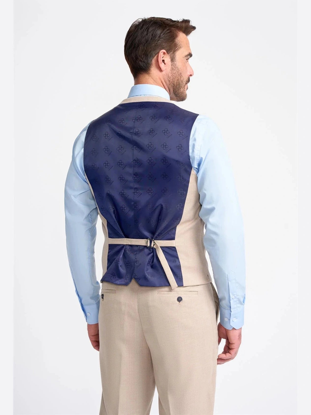 MIAMI – STONE LINEN BLEND TAILORED WAISTCOAT CAVANI