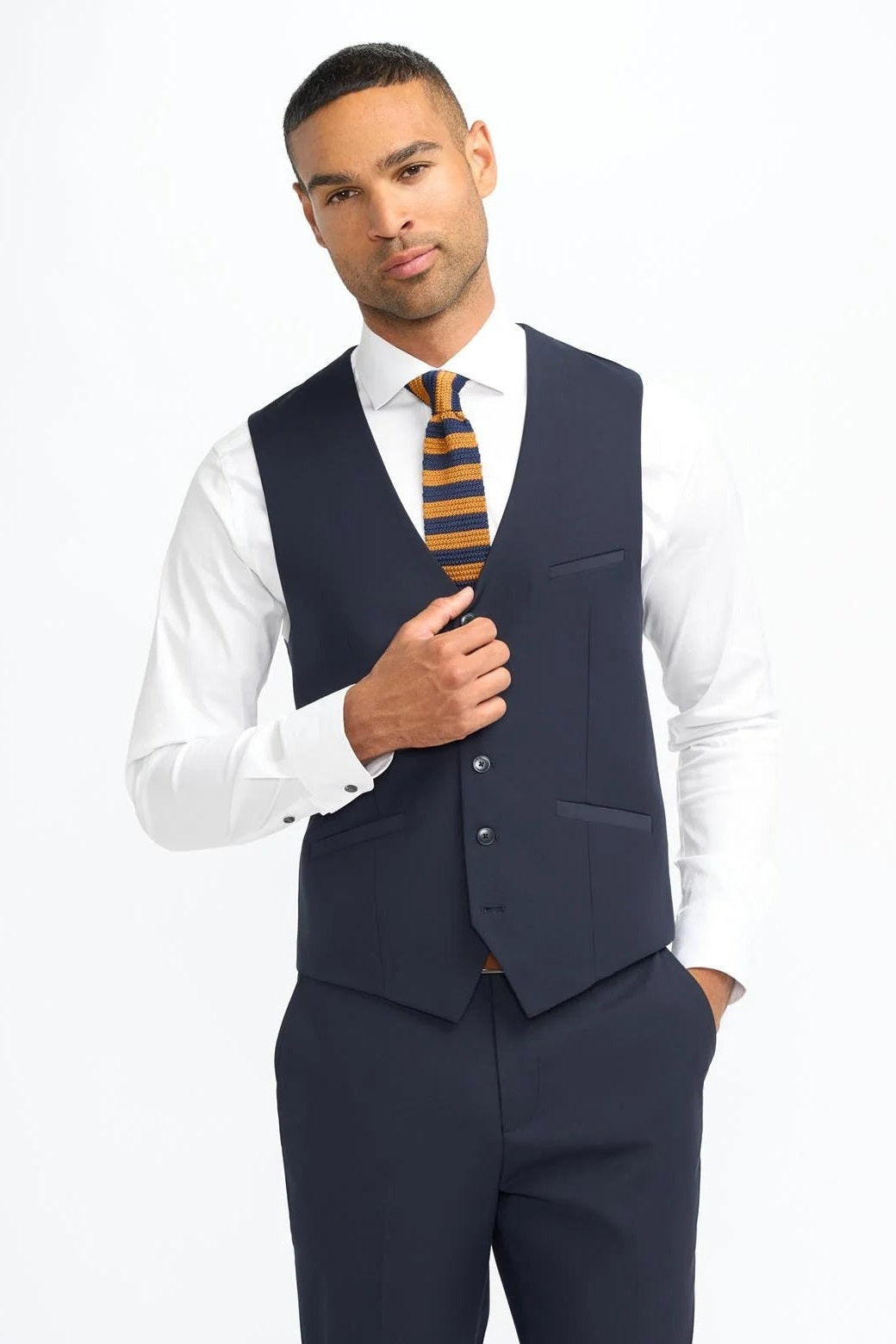 MALIBU – NAVY 3 PIECE TAILORED FIT SUIT CAVANI
