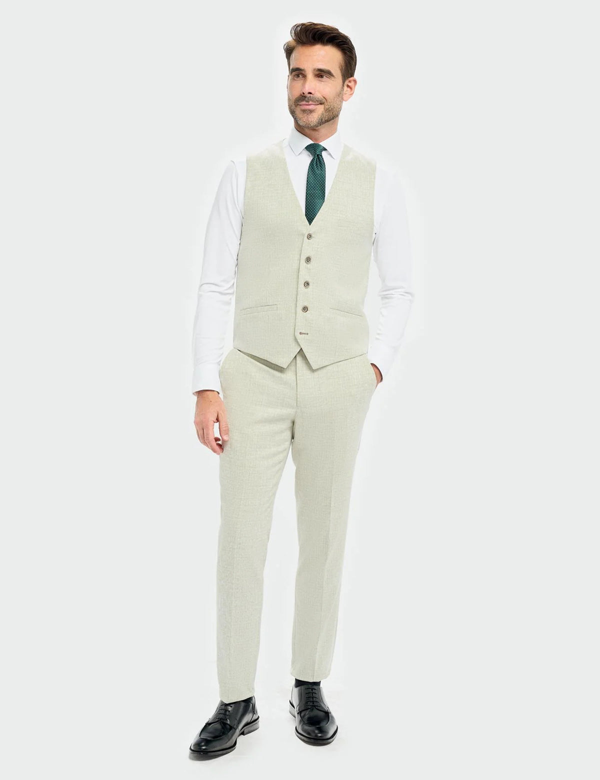 Cavani – Tropez Tailored 3 Piece Suit in Green