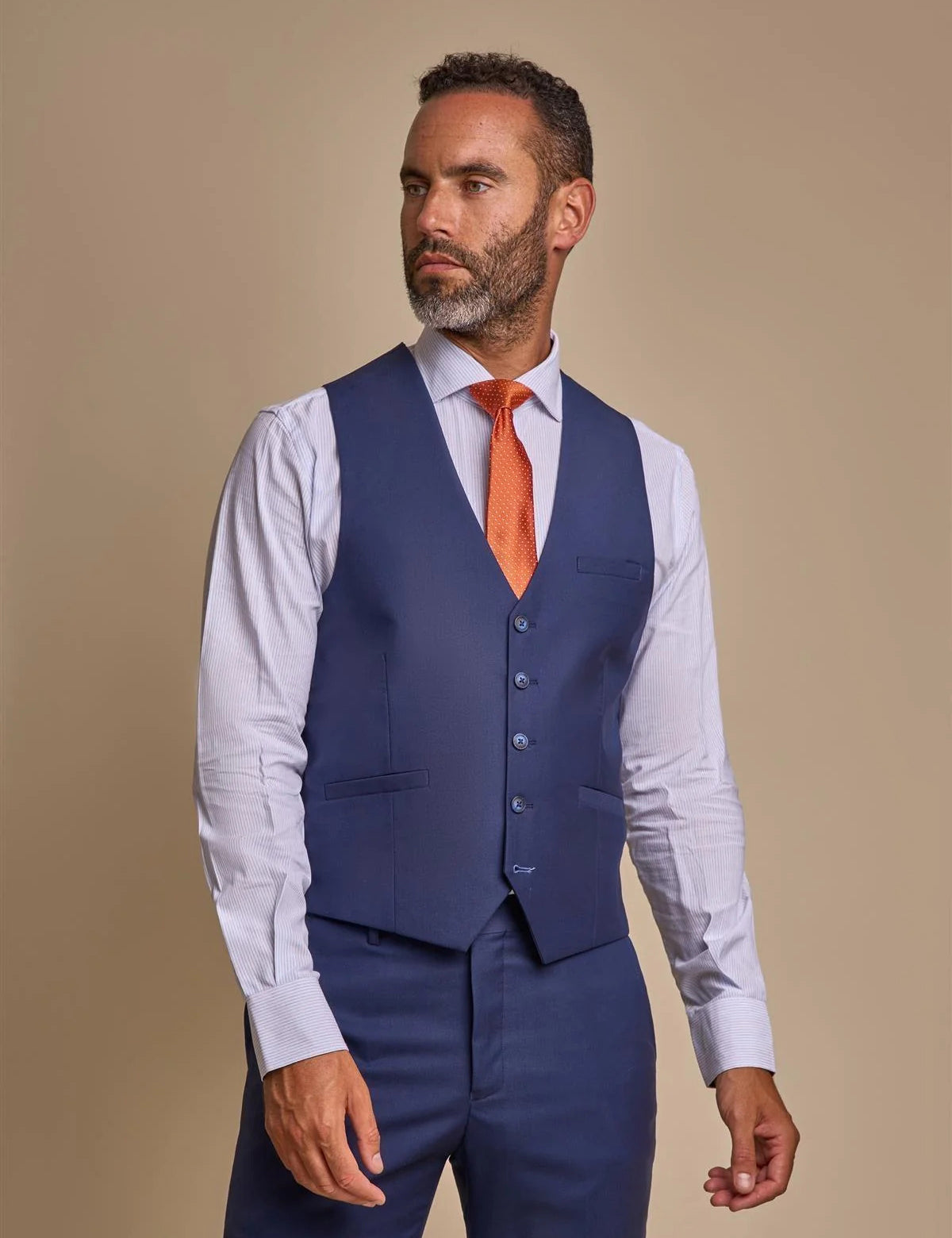CAVANI – MEN’S JEFFERSON NAVY SUIT WAISTCOAT CAVANI