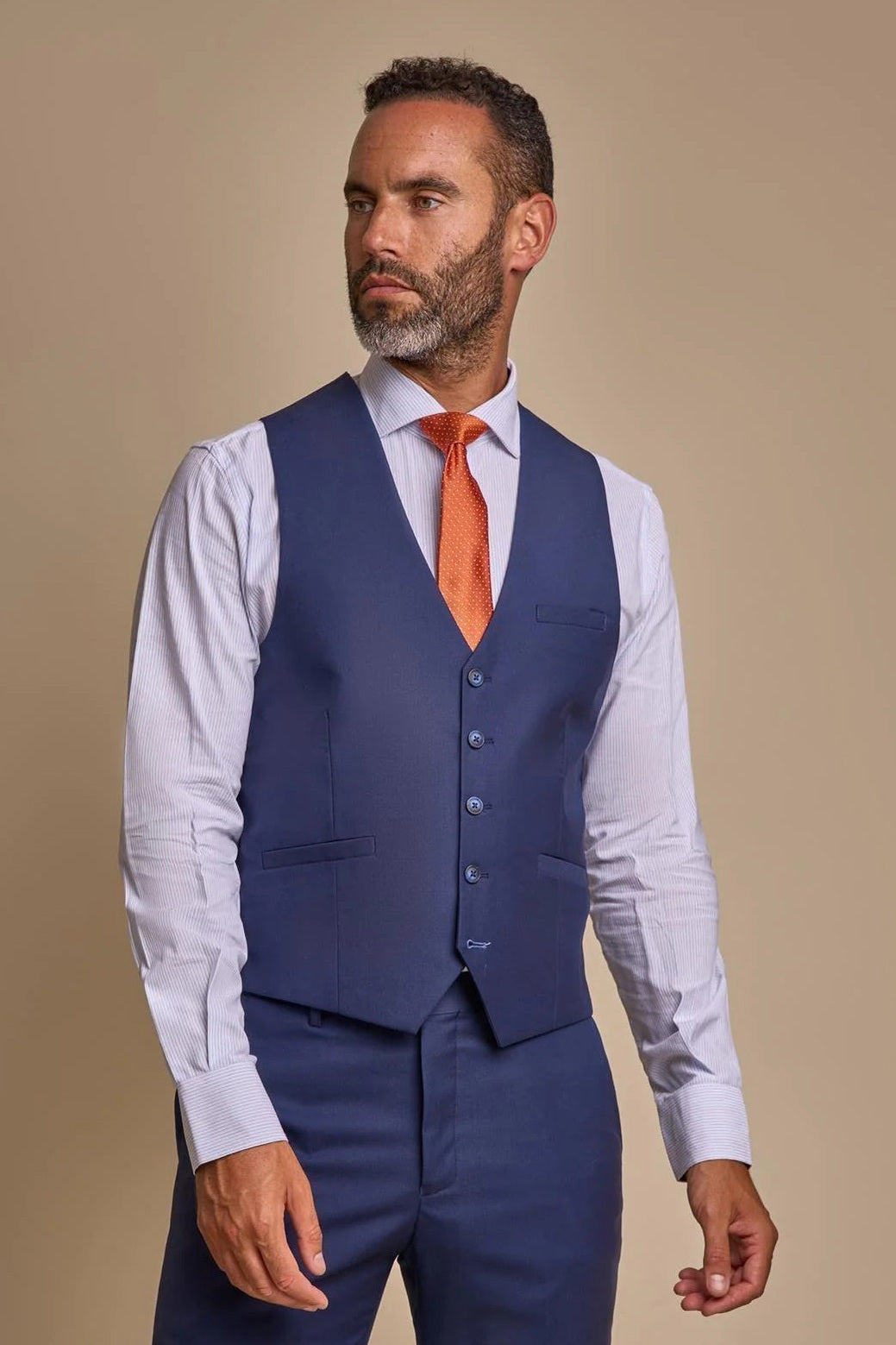 CAVANI – MEN’S JEFFERSON NAVY SUIT WAISTCOAT CAVANI