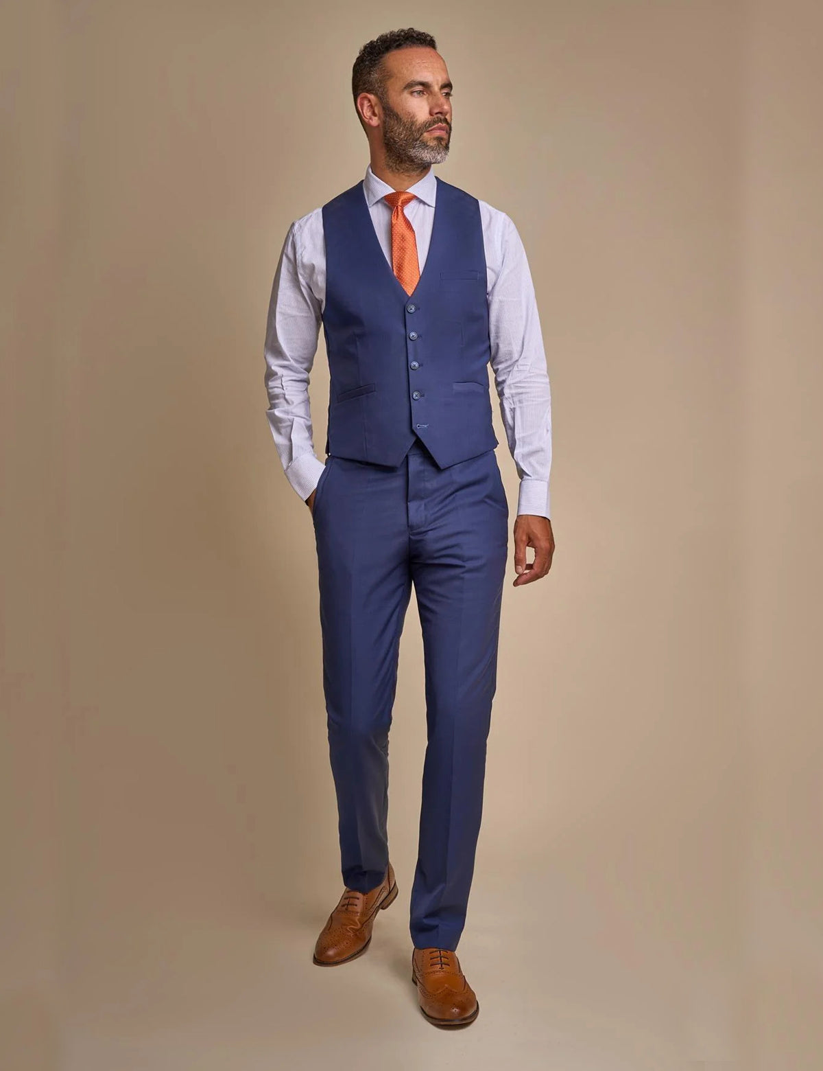 CAVANI – MEN’S JEFFERSON NAVY SUIT WAISTCOAT CAVANI