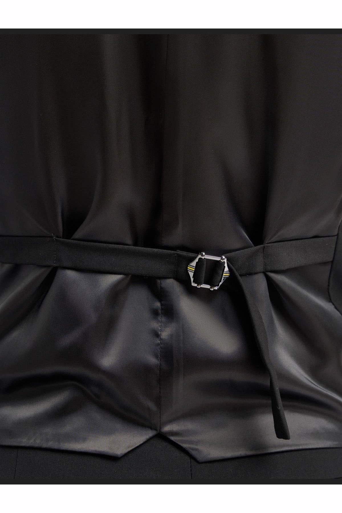 MALIBU – PLAIN BLACK TAILORED WAISTCOAT CAVANI
