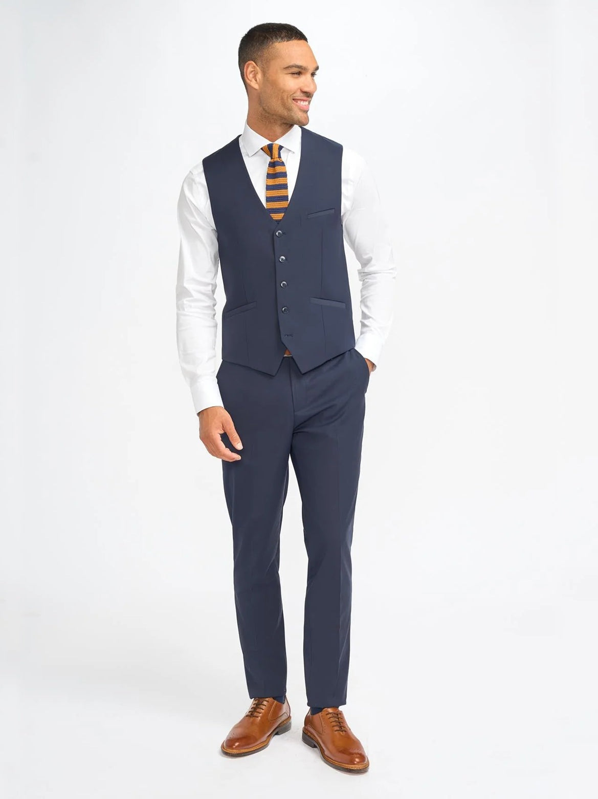 MALIBU – NAVY BLUE TAILORED WAISTCOAT CAVANI
