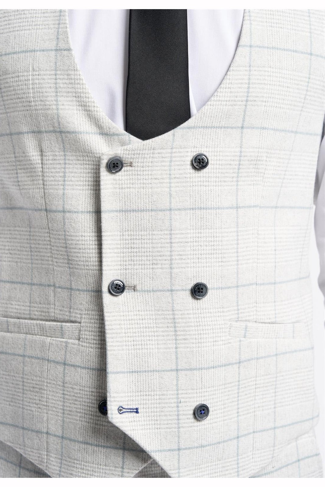 RADHIKA MENS SLIM FIT WHITE THREE PIECE SUIT CAVANI