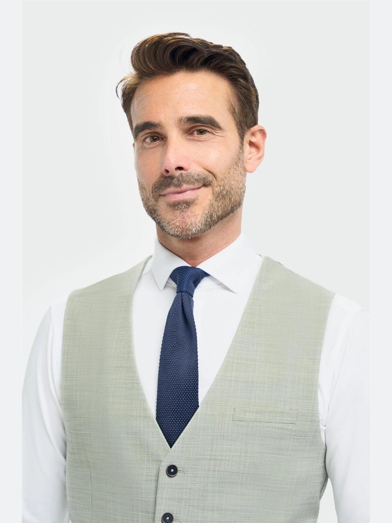 Camden Sage Green Tailored Wedding Waistcoat