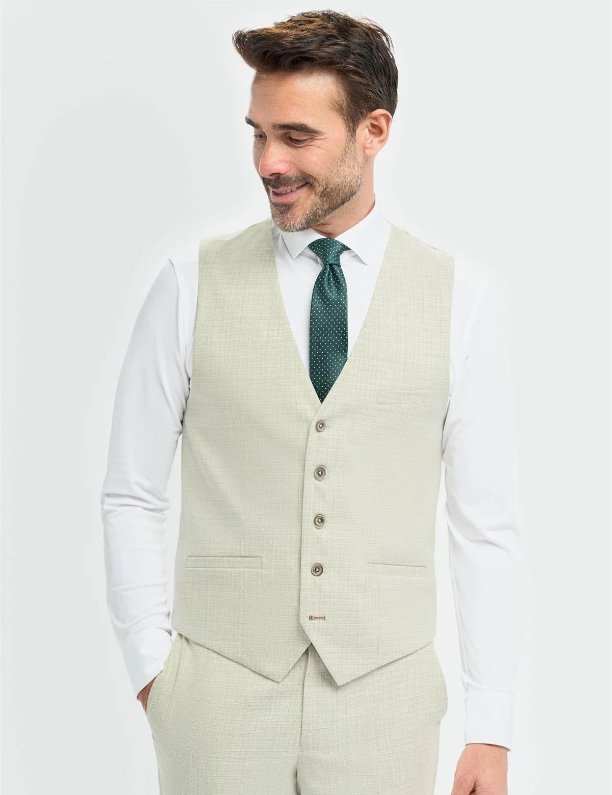 Cavani – Tropez Tailored 3 Piece Suit in Green