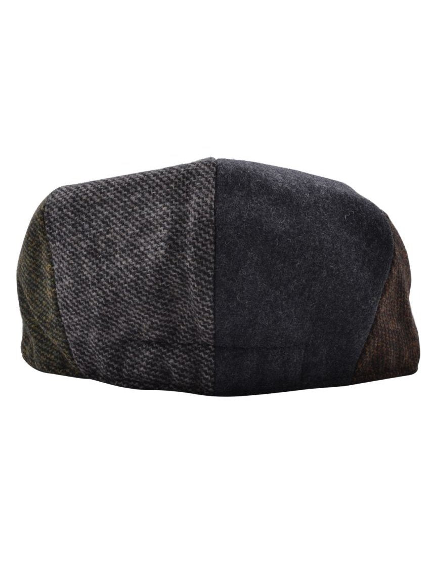 TWEED WOOL BLEND MULTI COLOUR NEWSBOY CAP