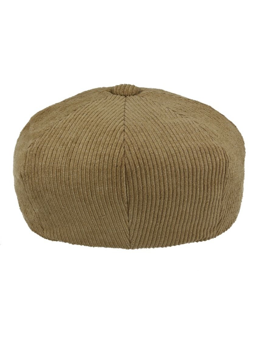 TAN COTTON CORDUROY NEWSBOY FLAT CAP