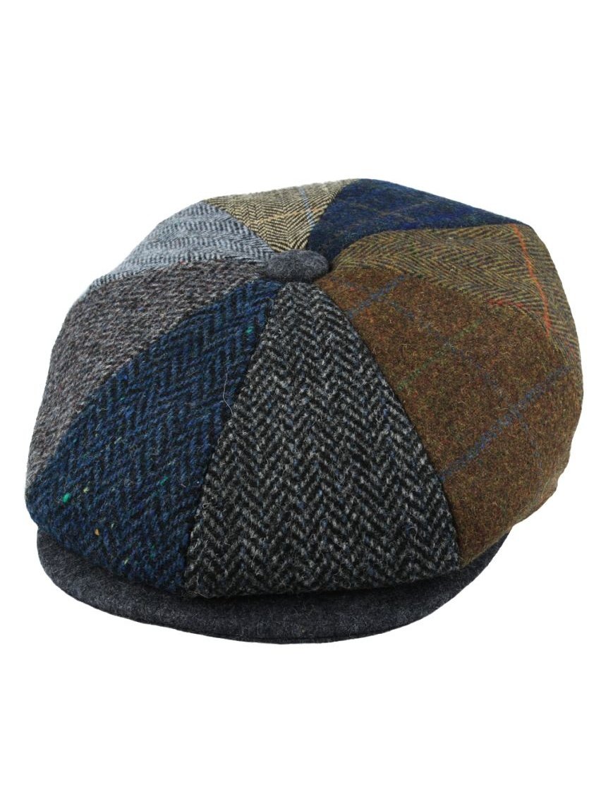 MULTI COLOUR TWEED WOOL BLEND NEWSBOY CAP
