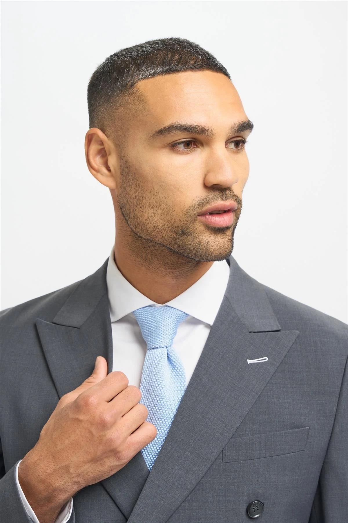 Cavani Bond Wool Rich Charcoal Double Breasted Blazer CAVANI