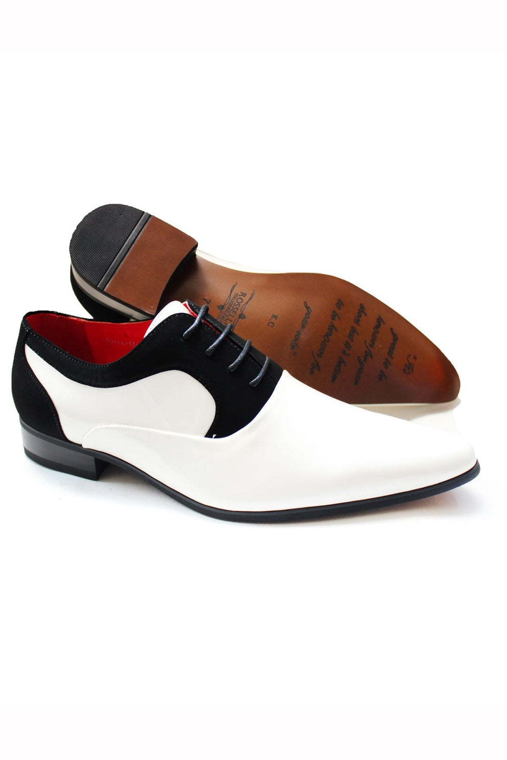 BLACK & WHITE PATENT LEATHER SHOES