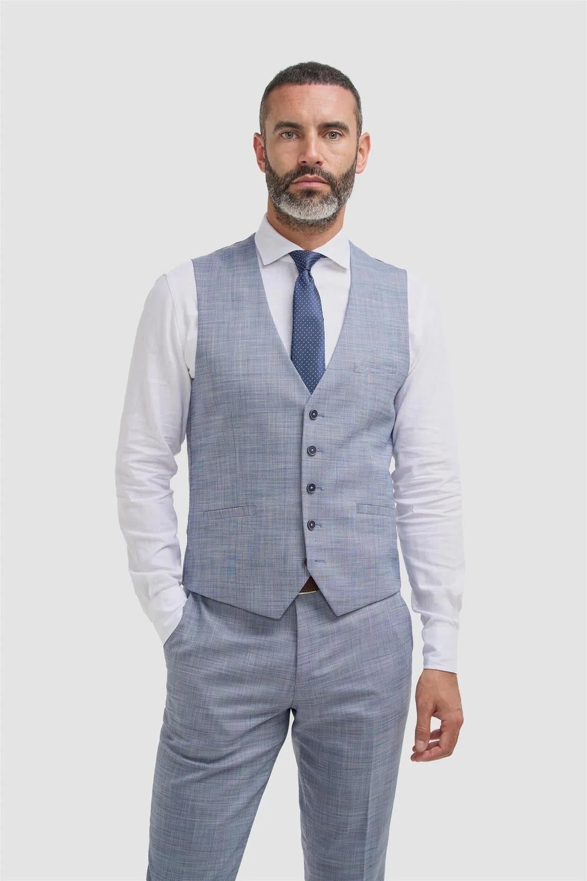 Cavani Camden Blue Waistcoat Wedding Vest CAVANI