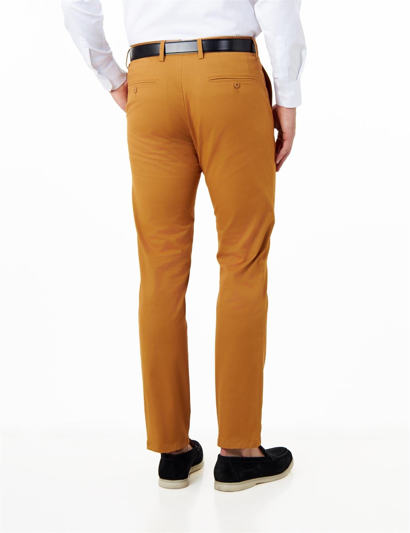 COTTON STRETCH CHINO TAN YELLOW