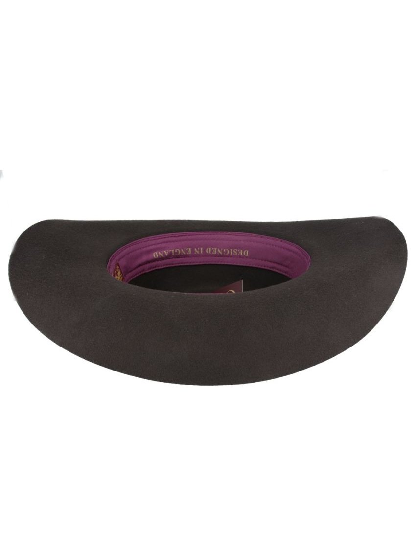 BROWN PURE WOOL STIFF COWBOY HAT