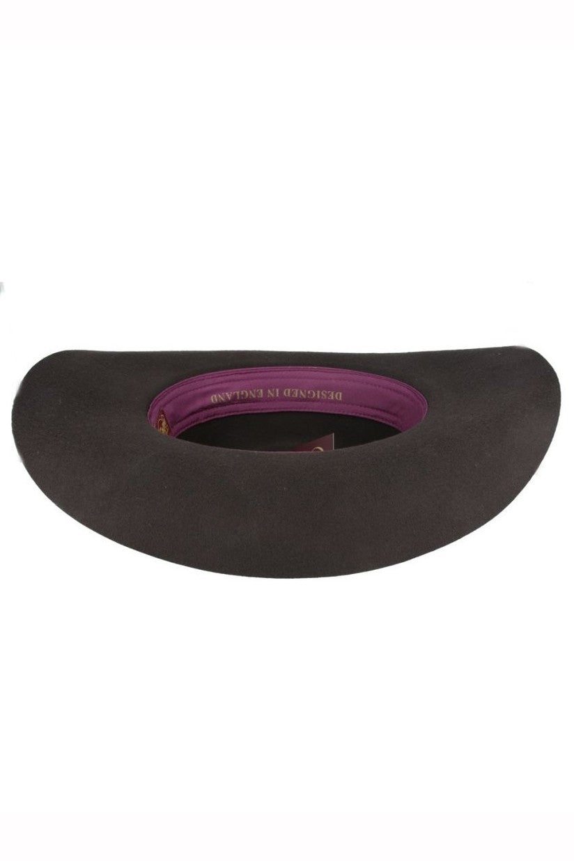 BROWN PURE WOOL STIFF COWBOY HAT