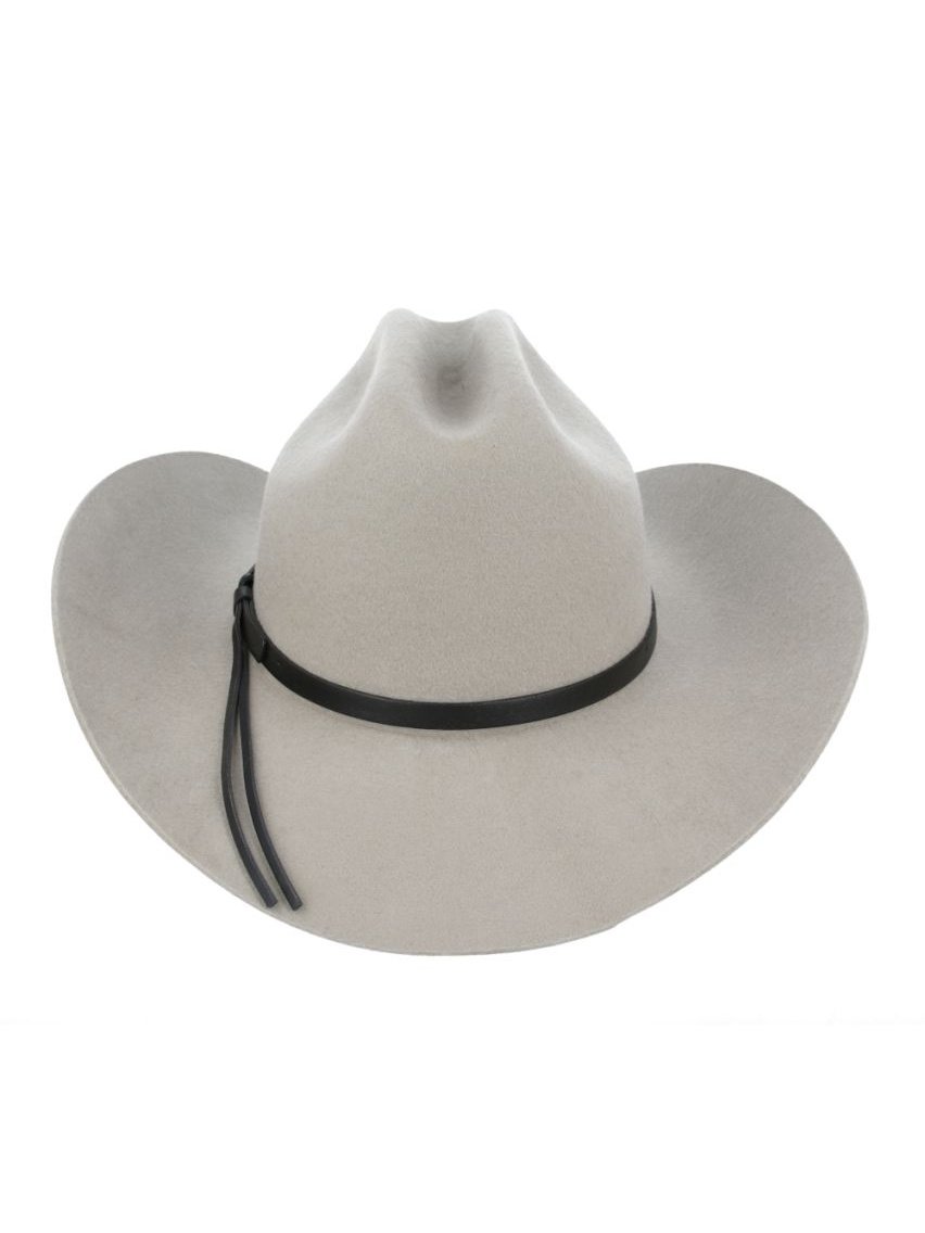 CREAM PURE WOOL STIFF COWBOY HAT