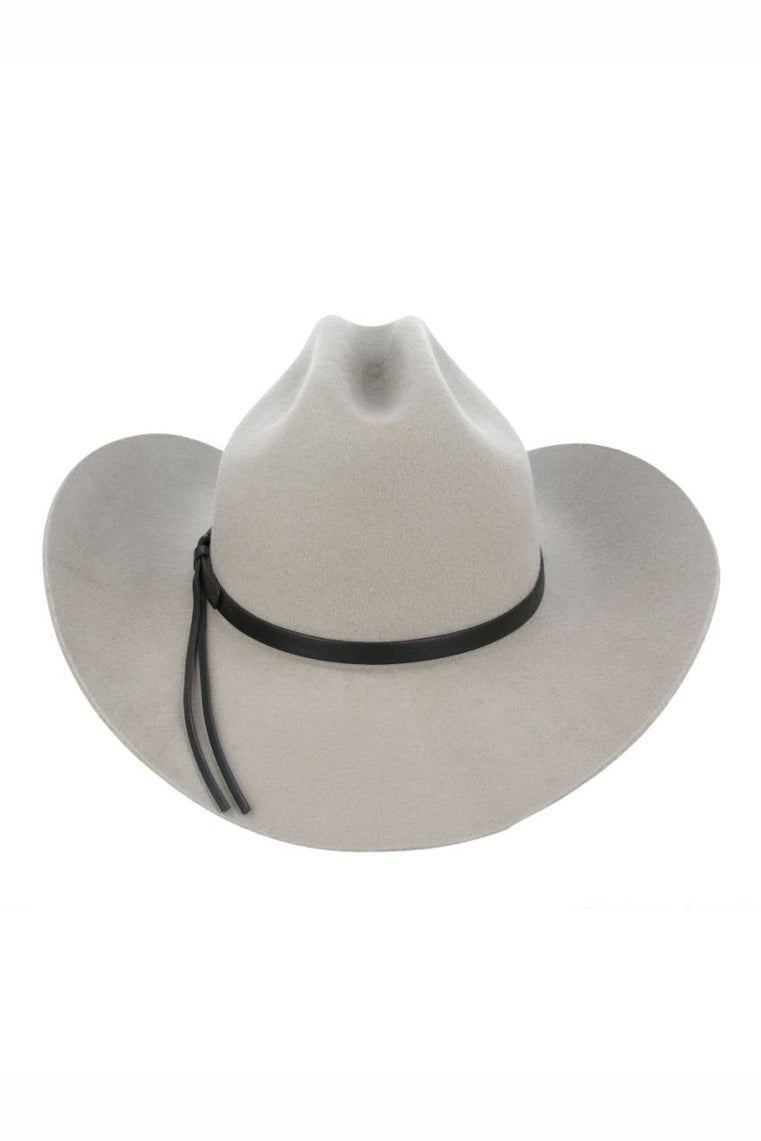 CREAM PURE WOOL STIFF COWBOY HAT