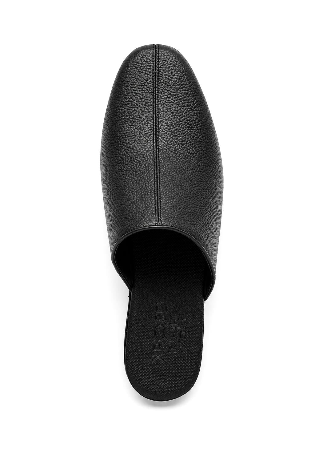 NICO Men’s Black Soft Grain Leather Mule Slippers Sartorial Shoes