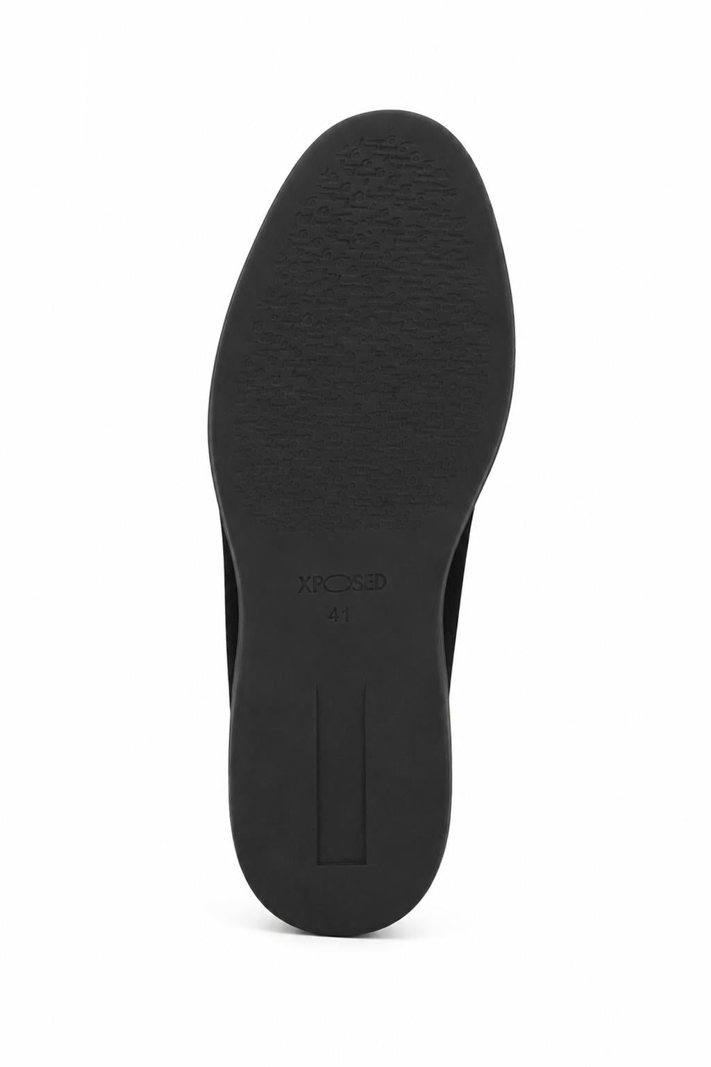 Men's Black Faux Suede Double Monk Strap Loafers Sartorial Shoes