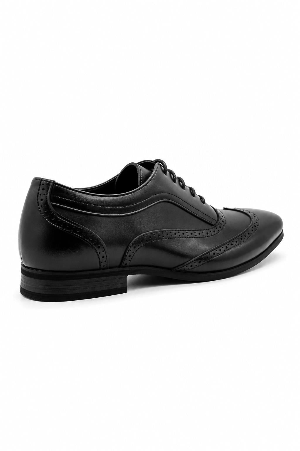 Men's Black Wingtip Brogue Oxford Formal Shoes Sartorial Shoes