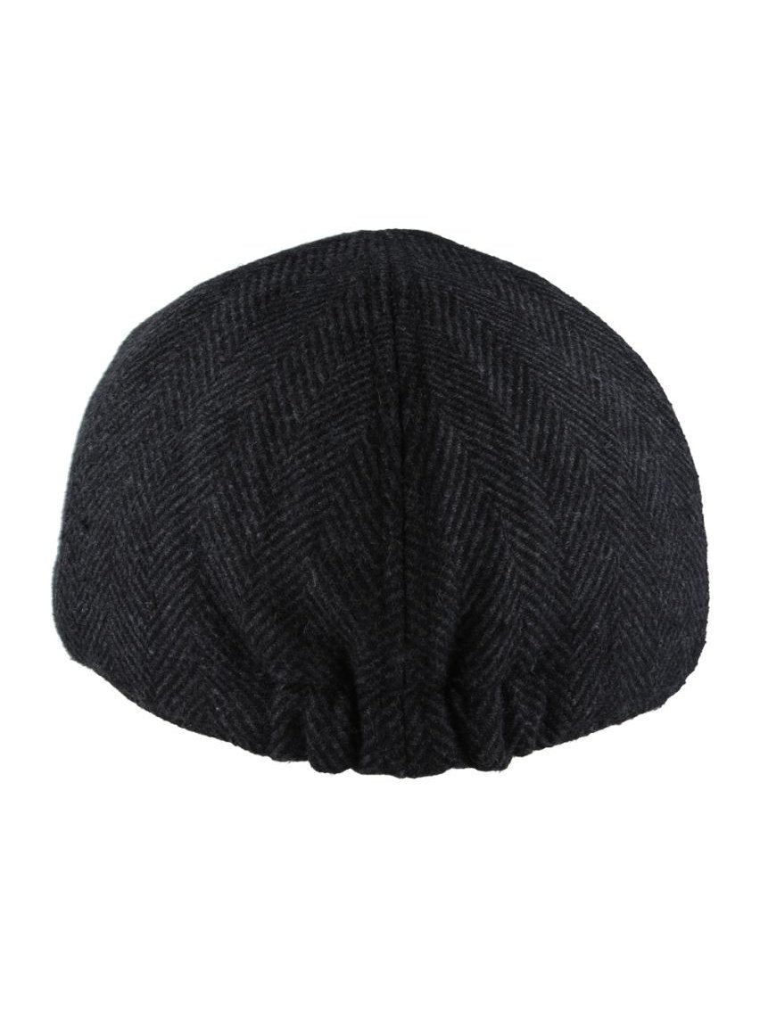 WOOL MIX TWEED HERRINGBONE HAT