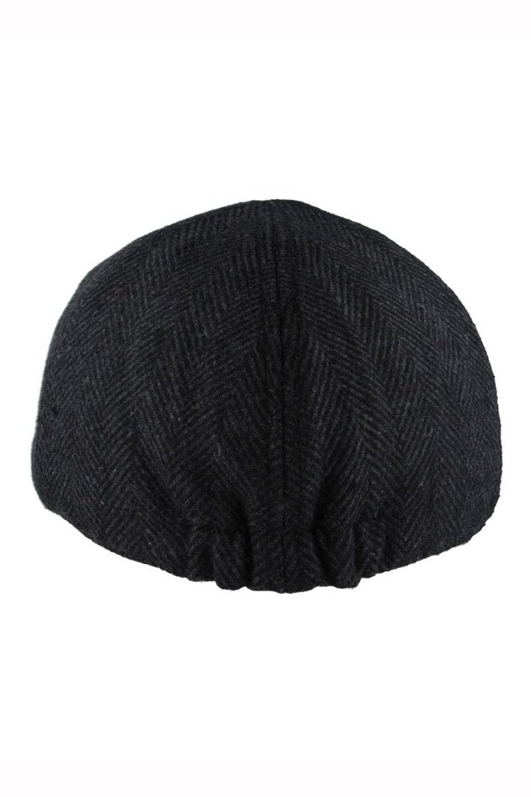 WOOL MIX TWEED HERRINGBONE HAT