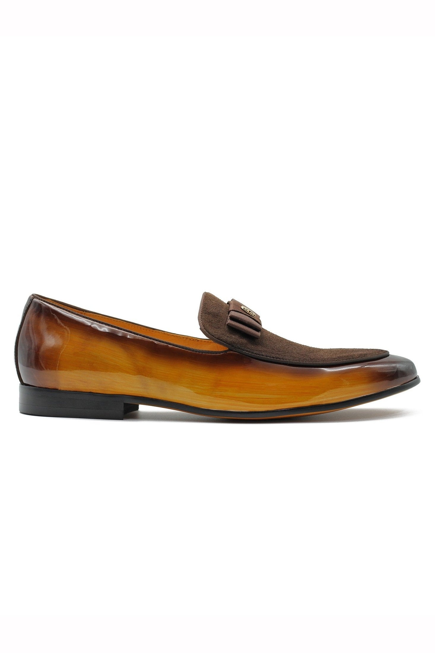 BLACK PATENT BOW LOAFER