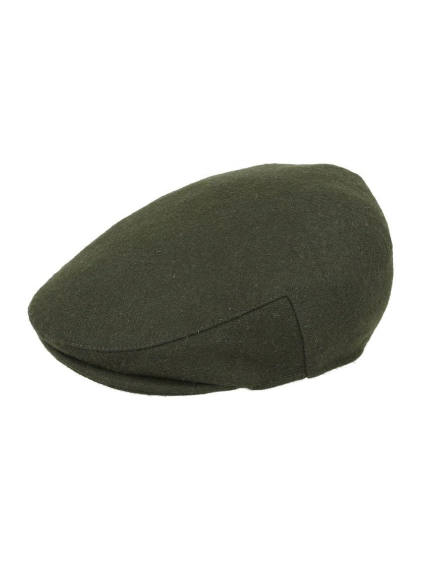 OLIVE GATSBY WOOL BLEND FLAT CAP